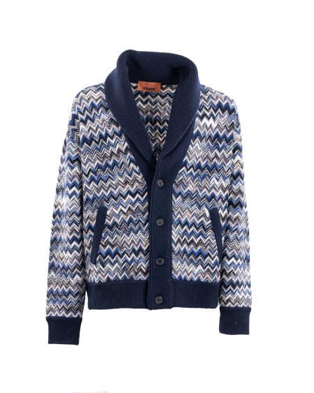 Shop MISSONI Saldi Cardigan: Missoni cardigan in misto cotone e lana con macro zig zag.
Cardigan con bottoni.
Colletto sciallato.
Motivo zig zag.
Multi-filato.
Profili a coste.
Composizione: 100% Lana.
Made in Italy.. US24WM0E BC004O-S72G9